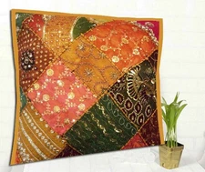 24" Patchwork Cotton Cushion Cover Decorative Throw Pillow Cover For Sofa/Bed