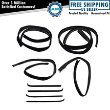 Window Sweep & Run Channel Weatherstrip Seal Set Fits Ford