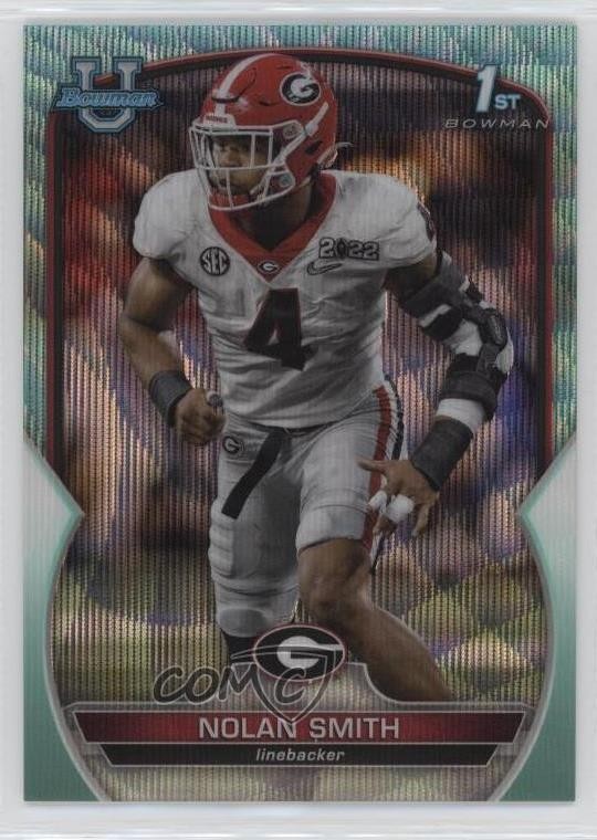 2022 Bowman U Chrome Aqua Wave Refractor 197/299 Nolan Smith #33 07rd