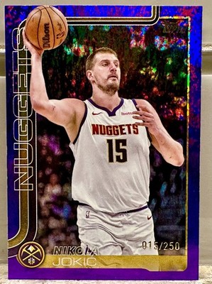 JERSEY # MATCH! 2025-26 Topps Nikola Jokić Purple Rainbow 15/250! NUGGETS MVP!