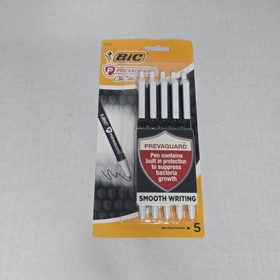 Bic Prevaguard Clic Stic Ballpoint black Ball Pen 5 Count