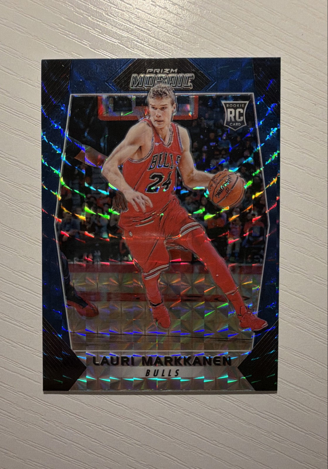 2017-18 Panini Prizm Mosaic - Lauri Markkanen #9 Blue (RC)
