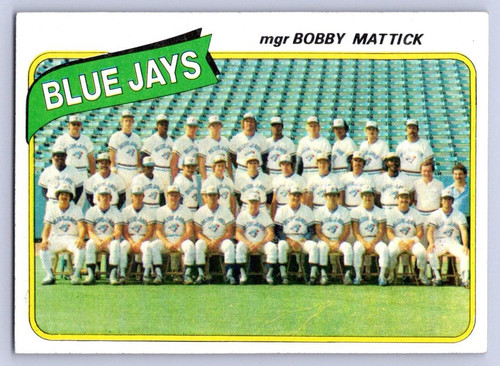 Toronto Blue Jays / Bobby Mattick TC, MGR, CL 1980 Topps Team Checklists #577 - Imagen 1 de 2