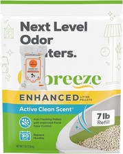 Cat Breeze Enhanced Litter Pellets Active Clean Scent 7 lb Refill W/ Care Wipes