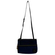 LANVIN en Bleu Varenne Nylon Grosgrain Ribbon Shoulder Bag in Navy Women USED