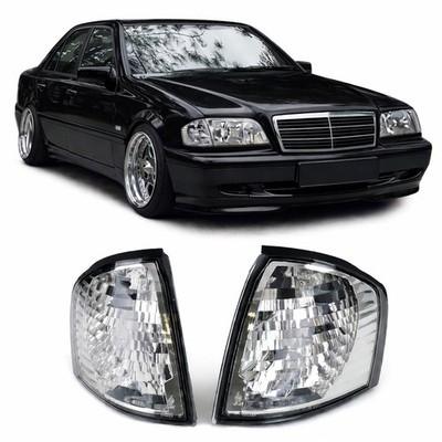 Klarglas Blinker Set Chrom passend für Mercedes C Klasse W202 S202 1993-2001