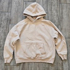 Aritzia Cozy Fleece Hoodie Size S Beige Mega Fit Sweatfleece Pullover Minimalist
