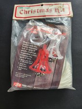 Vtg Fibre Craft Macrame Mistletoe White Bell Christmas Kit 9.5"x 6" Sealed 2512