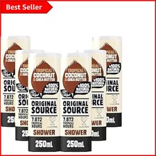 Tropical Coconut & Shea Butter Shower Gel, 6x250ml - Paraben Free Luxury 6.66 per litre