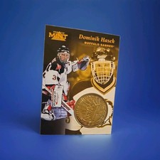 Dominik Hasek 1996-97 Pinnacle Mint CARD & BRASS Coin # 2-30