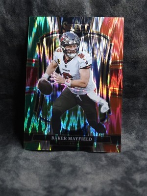 2025 Select Football Hobby Green And Red Shock #137 Baker Mayfield Premier Level
