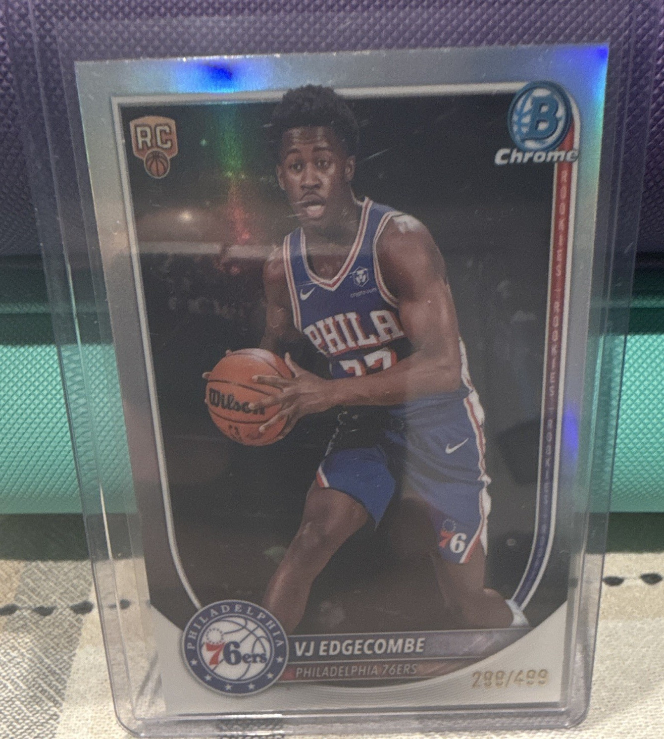 Topps 2025 Bowman Chrome VJ Edgecombe RC Refractor BCV-3 /499