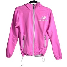 New Balance Pink Hooded Windbreaker Jacket Size Small