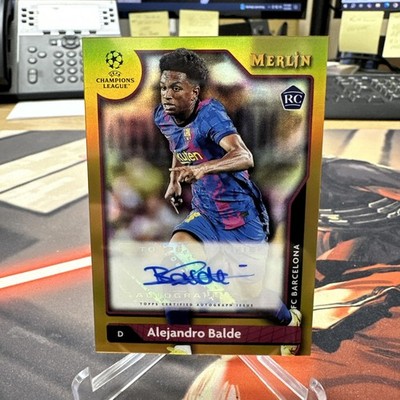 2021-22 Topps Merlin Chrome Uefa Alejandro Balde Rookie Gold Auto 37/50 #A-AB