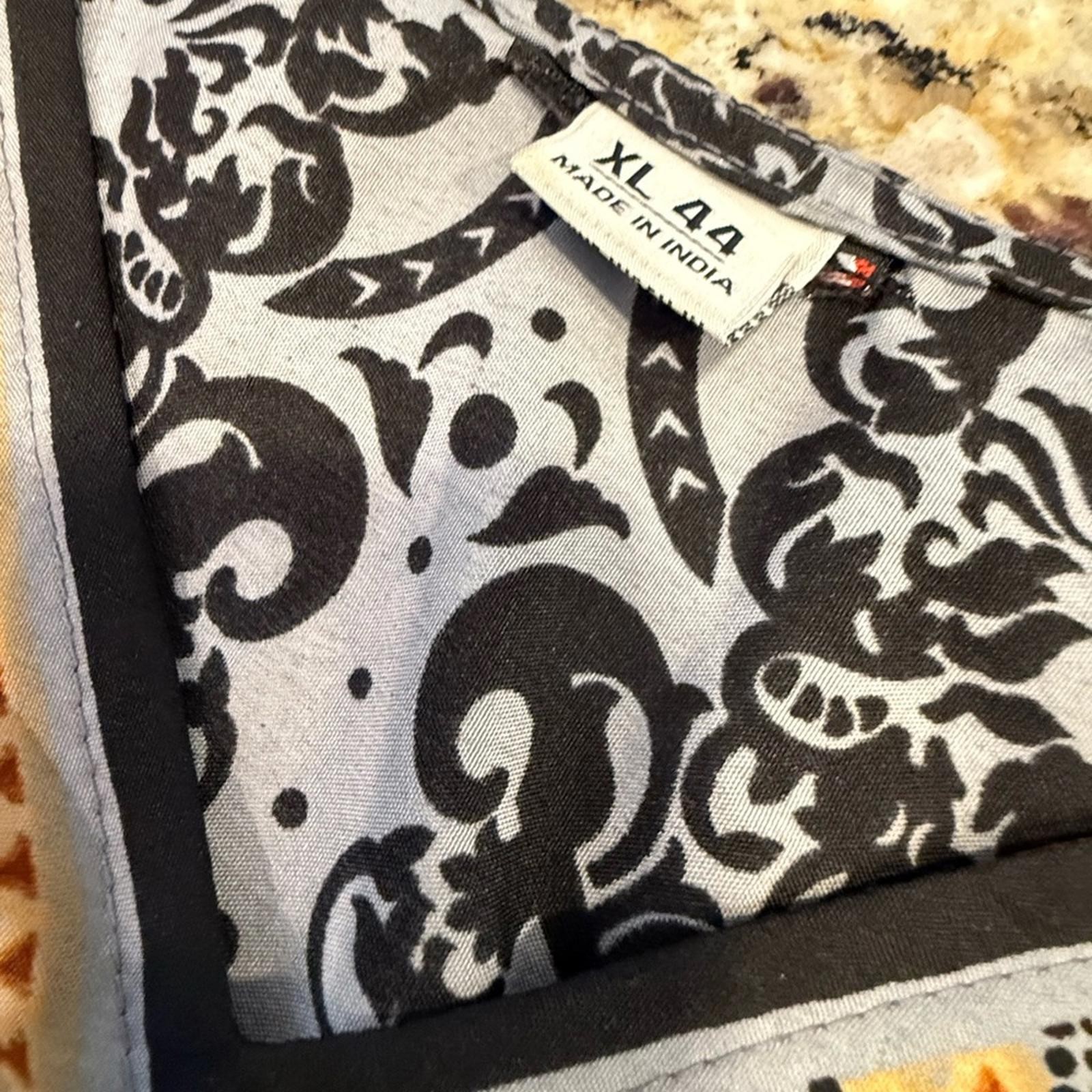 Paisley tunic top patchwork neutral multicolored … - image 5