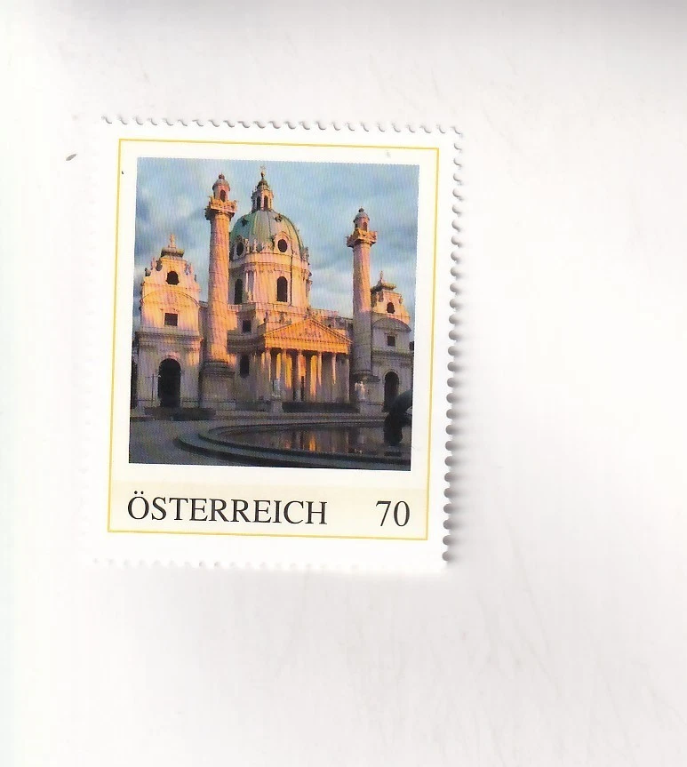 BRIEFMARKE PM Österreich BAROCK - WIEN Karlskirche postfrisch - Bild 1 von 1