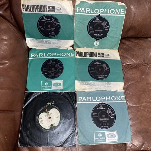 the Beatles vinyl 45rpm singles, 6 singles 1963- 69
