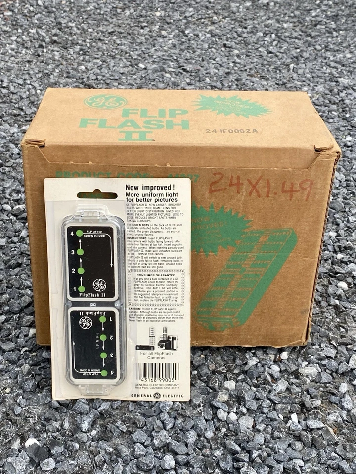 通用电气 FLIP FLASH II 闪光灯“NOS”完整 24 包盒(192 个闪光) — 第 2/4 张图片