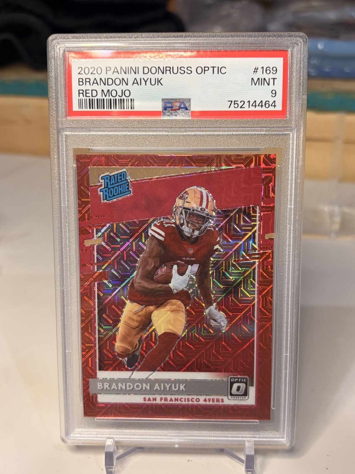 2020 Panini Donruss Optic Red Mojo #169 Brandon Aiyuk 49ers PSA 9 NFL
