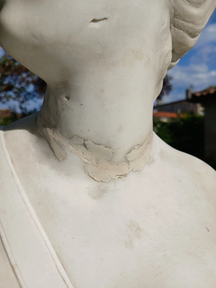 Buste Marbre Diane. Houdon - Photo 4/4
