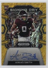2024 Prizm Draft Picks Signing Day FOTL Gold Shimmer 15/15 Ainias Smith Auto 6ns