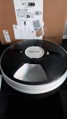 Amazon Basics Automatischer elektronischer Timed Pet Feeder - 6 Portionen, Schwarz