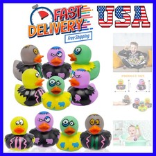 6-Pack Halloween Zombie Rubber Duck Toy Duckies for Kids, Bath, Birthday Baby...