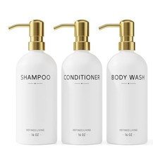 Shampoo and Conditioner Dispenser Set,3