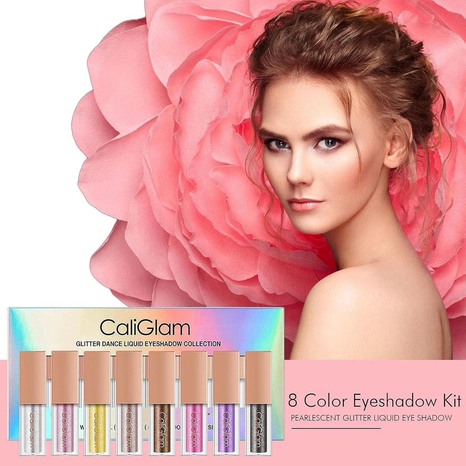 Juego de sombras de ojos líquidas Caliglam 8 colores Foto 3 de 3