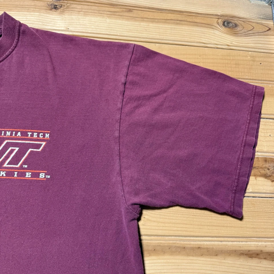 Camiseta gráfica vintage años 90 Virginia Tech University VT Hokies para hombre - talla XL Foto 4 de 4