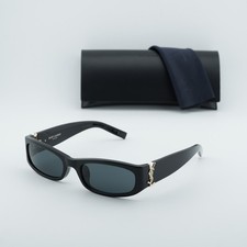 Saint Laurent SL M152/F 001 Shiny Black/Black 57-20-135 Sunglasses New Authentic