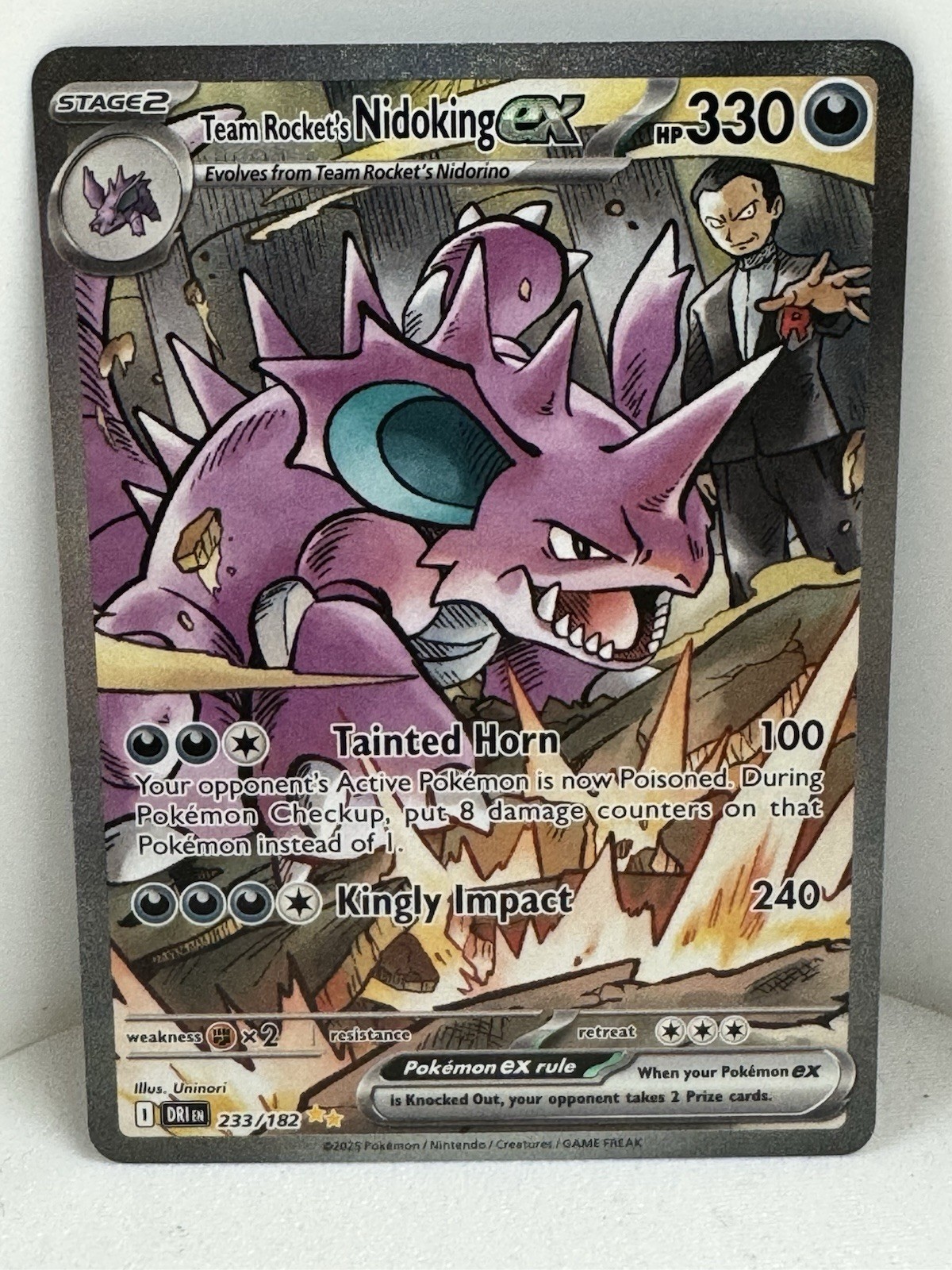 Pokemon TCG Team Rocket's Nidoking ex SIR Holo 233/182 EN (#2)
