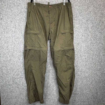 The North Face Mens Large Paramount Convertible Pants Green Hiking Outdoor