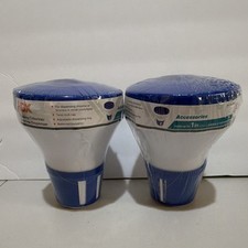 HDX Floating Chlorine Bromine Dispenser Pool Spa Tablet Floater  2 Pack 