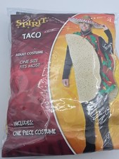 SPIRIT OF HALLOWEEN ADULT TACO COSTUME ONE SIZE NEW
