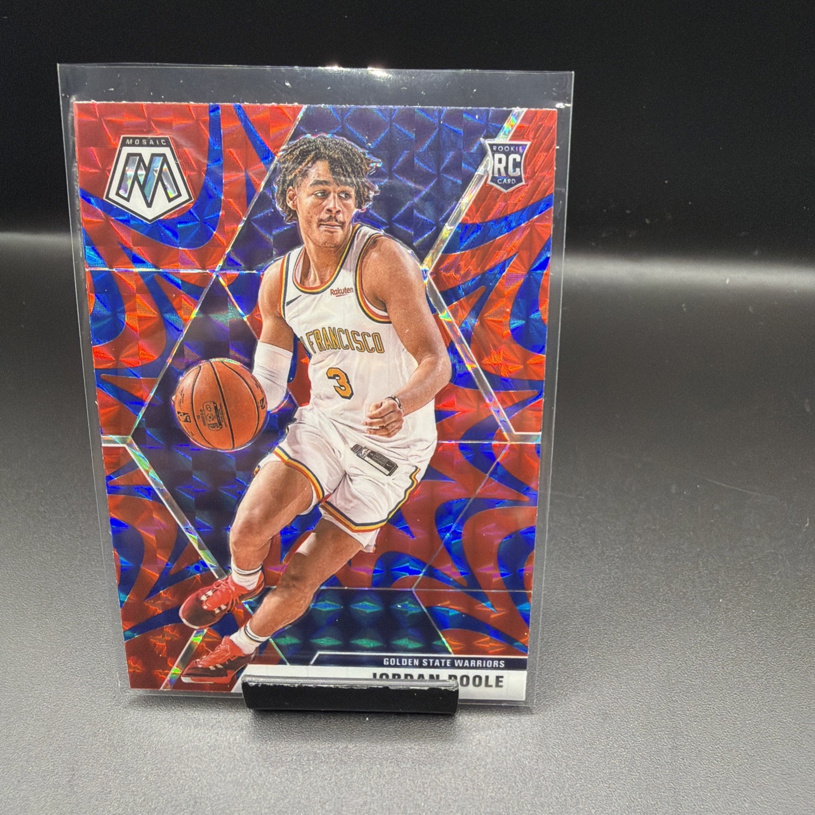 JORDAN POOLE 2019-20 Panini Mosaic Reactive Blue Prizm Rookie RC #228 | Warriors
