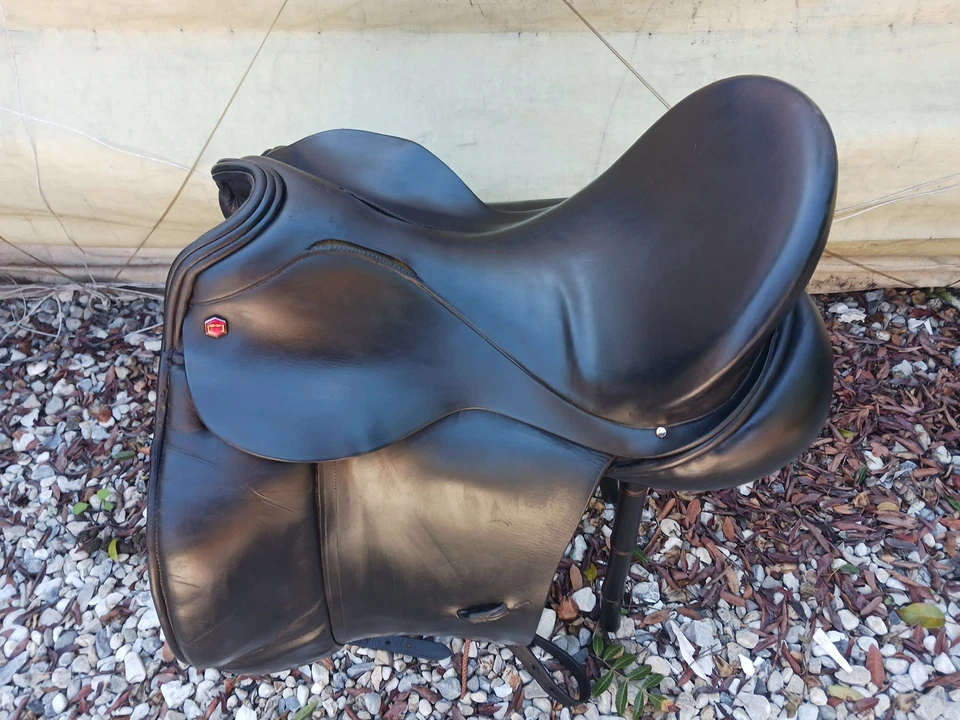 17,5 «Альбион THH черный выездки седло шикарный масло мягкий Англии отличный C - Изображение 2 из 4