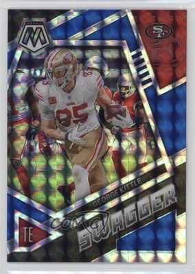 2023 Panini Mosaic Swagger Blue Mosaic Prizm 59/99 George Kittle #SS-GK 4t6