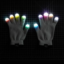LED Gloves Light Up Flashing Finger Lighting Glow Hip-Hop For Halloween