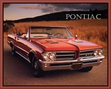 1964 Pontiac Gto Convertible Red Toolbox - Refrigerator Magnet 42 Mil