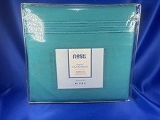 NEW Nestl KING Teal Hypoallergenic 4 Piece Sheet Set Deep P MICROFIBER