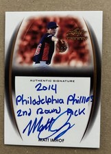 2014 LEAF TRINITY #AMI1 MATT IMHOF AUTO AUTOGRAPH