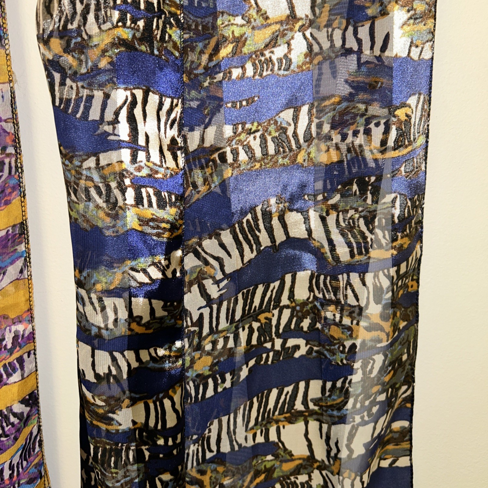 2 Polyester Rectangular Neck Scarves - image 5