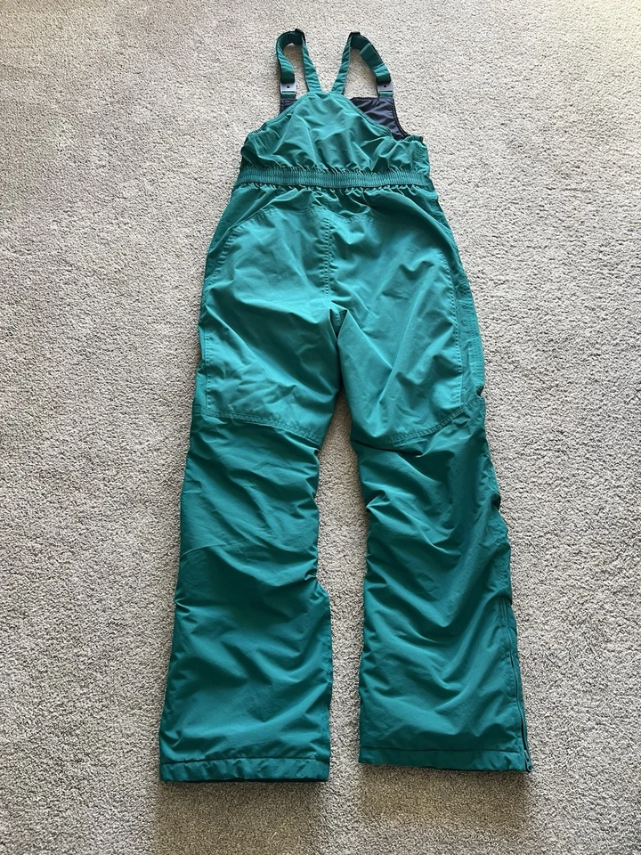 Pantalones de nieve Lands End jóvenes niños talla 20 verde azulado squall baberos de nieve pantalones babero de esquí Foto 4 de 4