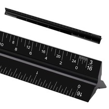 12" Architectural Scale Ruler, Aluminum Scale, Triangular Ruler