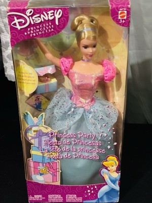 RARE Disney Store Exclusive 2002 Princess Party Cinderella Doll Mattel 56770 NIB