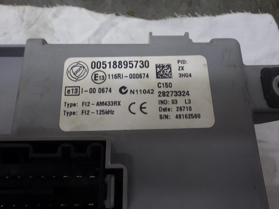 Fiat 500 2010 1.2 Lock Set ECU Fuse Box Ignition Key 51875964 F292 - Image 4 of 4