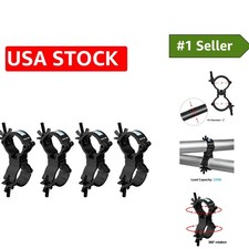 Swivel Double Truss Clamps Set - 4 Pack, Max 220 lb Load for DJs Stages