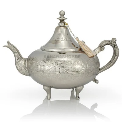 Marokkanische Teekanne "Deluxe 1" Silber 1,5 l - Bild 1 von 4