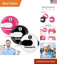 Golf Stroke Counter Set - 3 Colorful Scorekeepers with Easy Reset Functionality